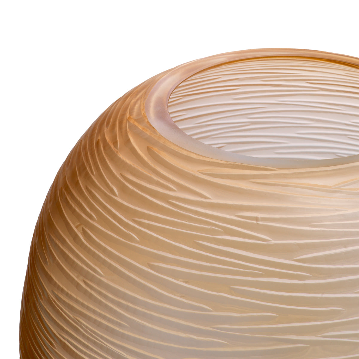 Peach Handblown Glass Vase L Alessio