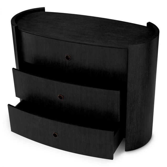 Drawer Dresser Splendora charcoal grey oak veneer bronze finish