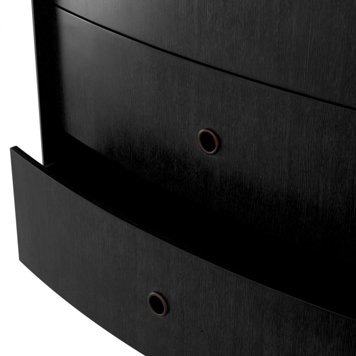 Drawer Dresser Splendora charcoal grey oak veneer bronze finish