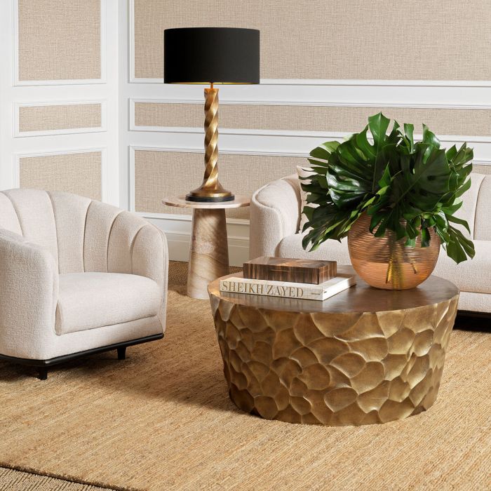 Coffee Table Fiorentino vintage brass finish