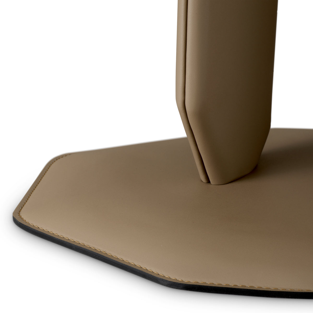 Brown Leather Wrapped Side Table Maurizio