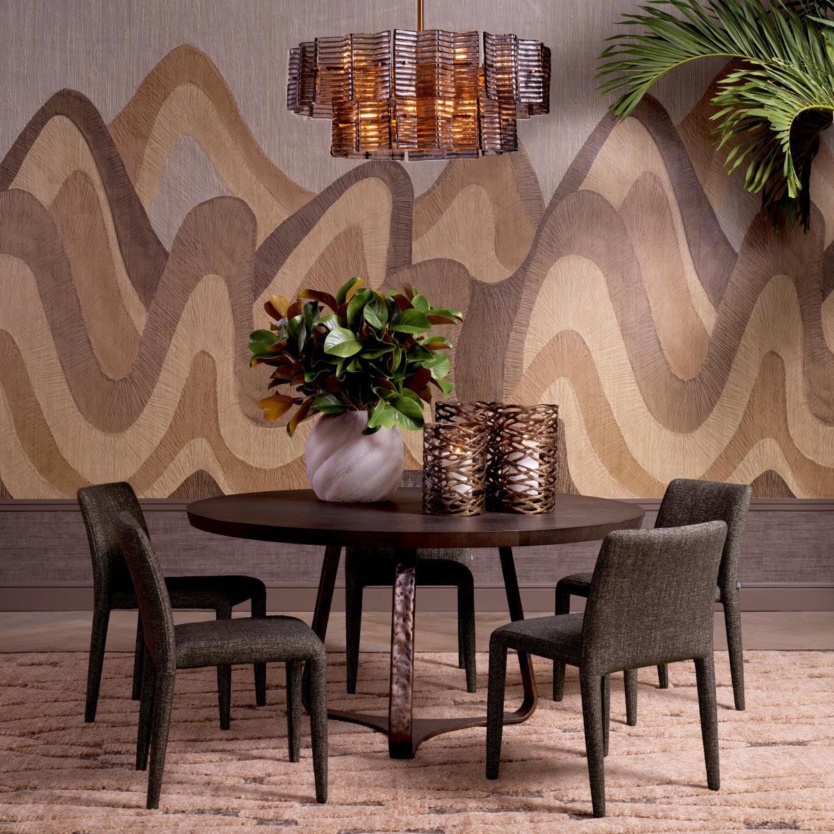 Ribbed Glass Chandelier Silvano | Eichholtzmh.com