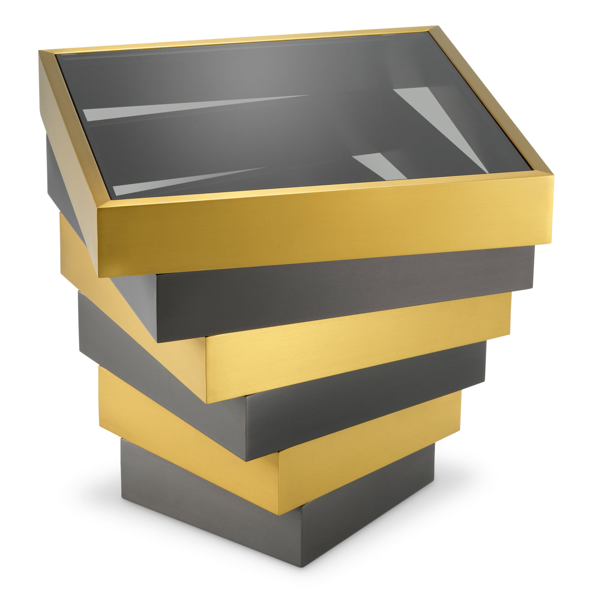 Smoke Glass Side Table Zamora | Eichholtzmh.com