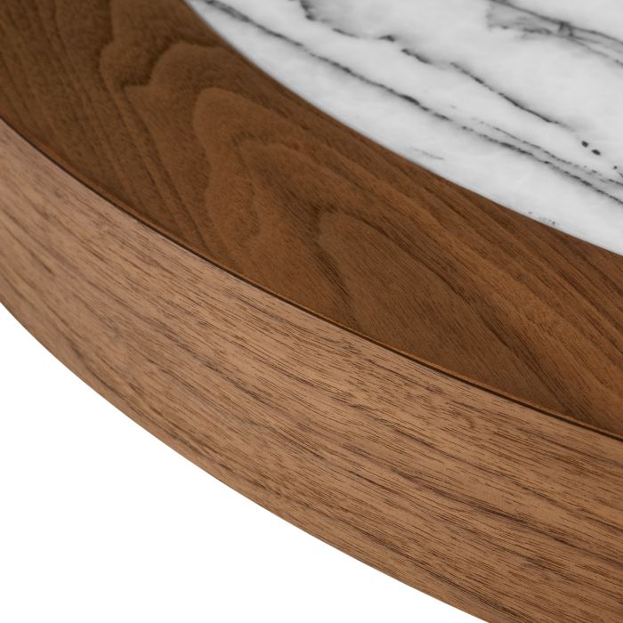 Dining Table Presedio walnut veneer biano lilac marble