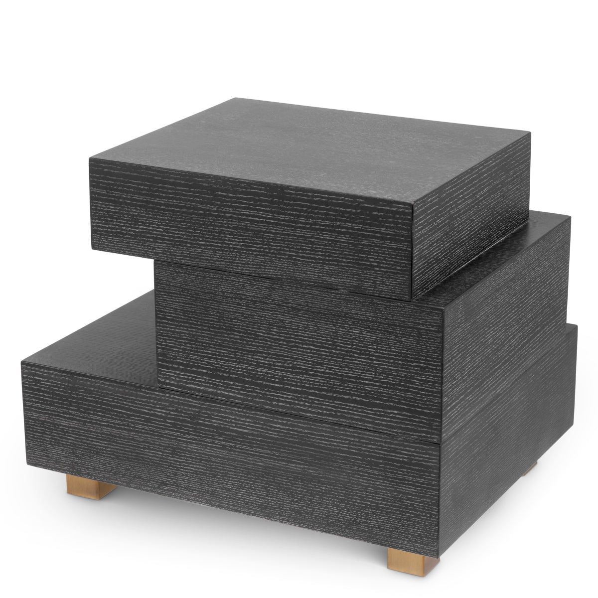 Black Oak 3-Drawer Nightstand Evendale | Eichholtzmh.com