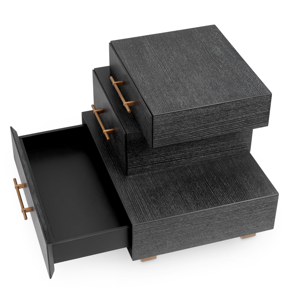 Black Oak 3-Drawer Nightstand Evendale | Eichholtzmh.com