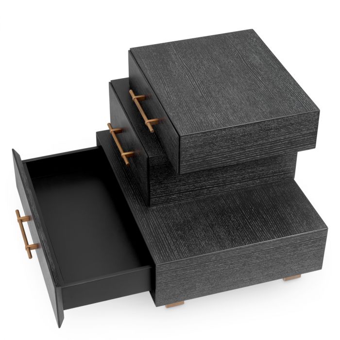 Nightstand Evendale charcoal oak veneer