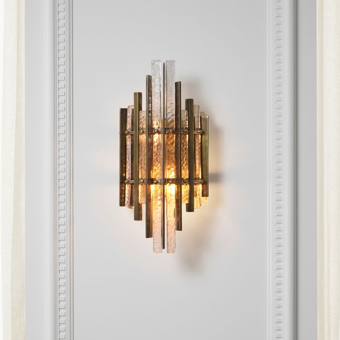 Wall Lamp Leonora vintage brass finish