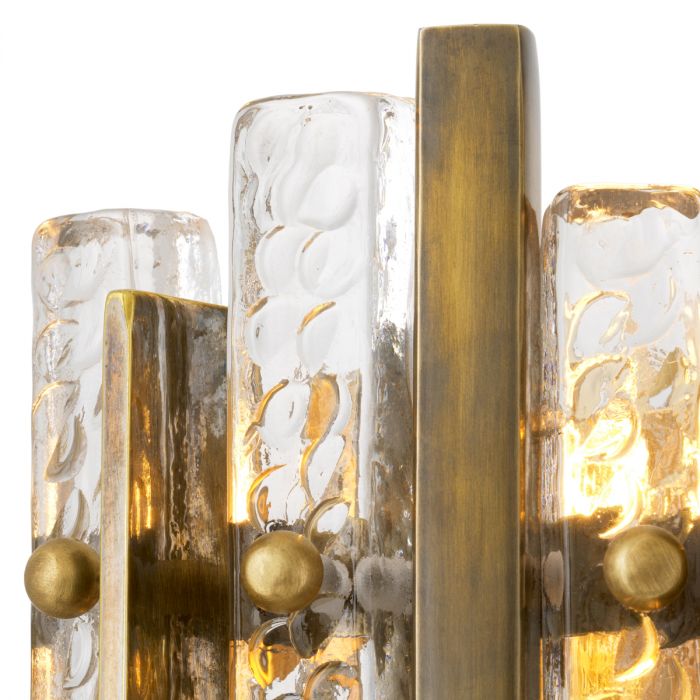 Wall Lamp Leonora vintage brass finish