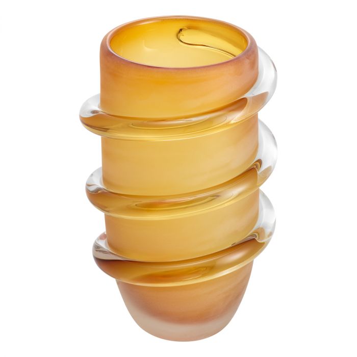 Vase Eliano S frosted amber