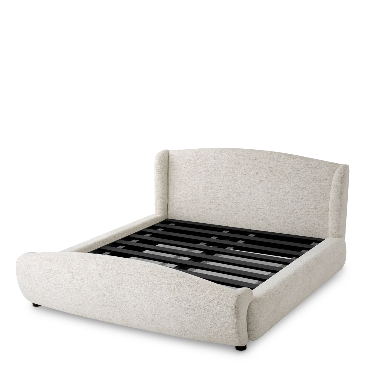 Off-White Upholstered Bed Frame King Mellory