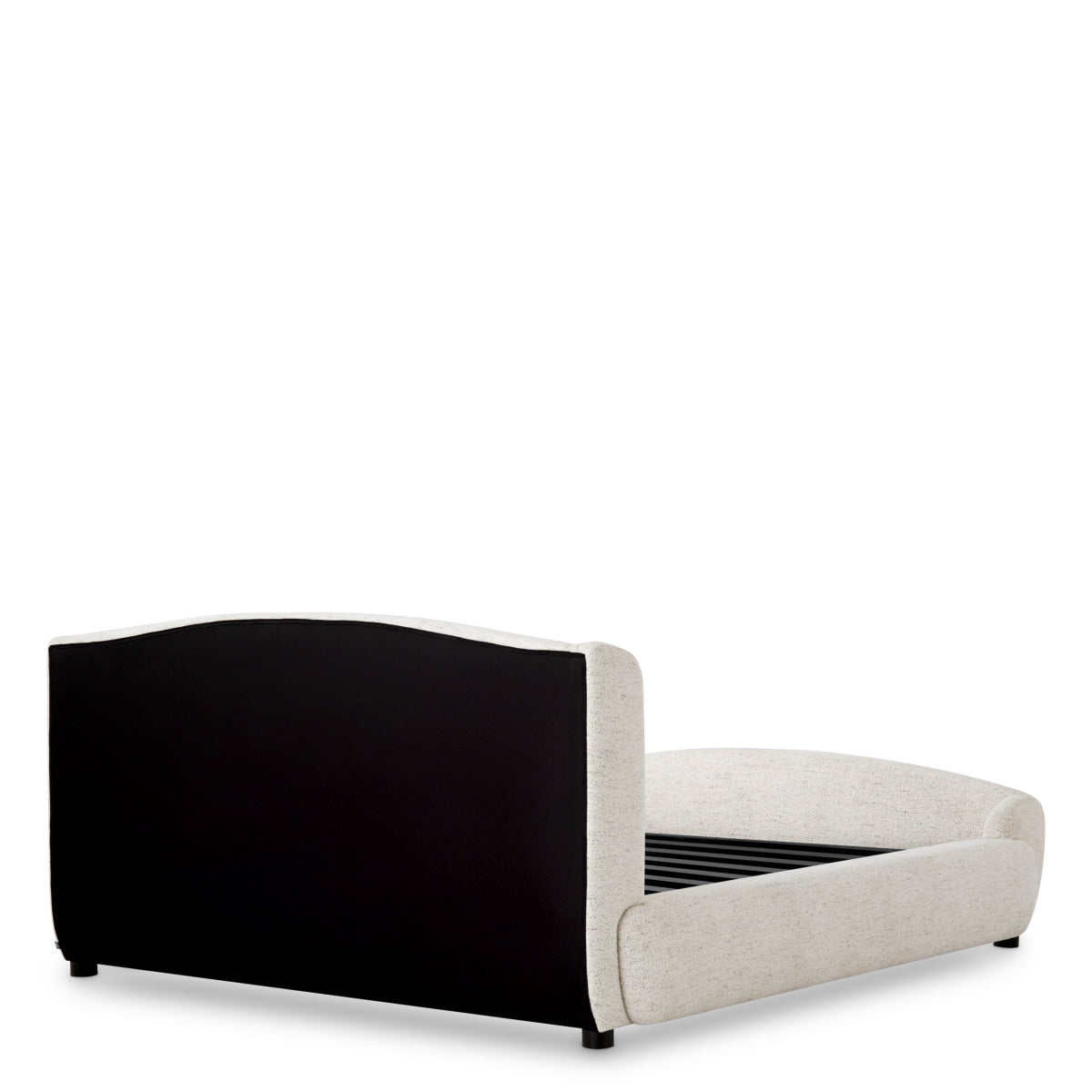 Off-White Upholstered Bed Frame King Mellory