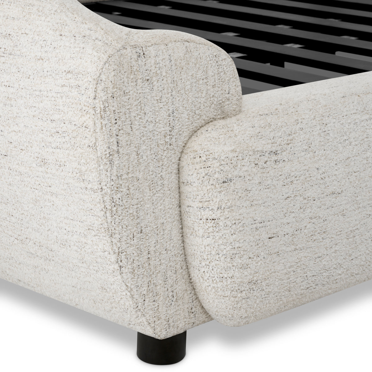 Off-White Upholstered Bed Frame King Mellory