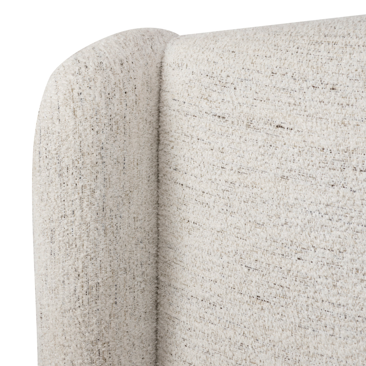 Off-White Upholstered Bed Frame King Mellory