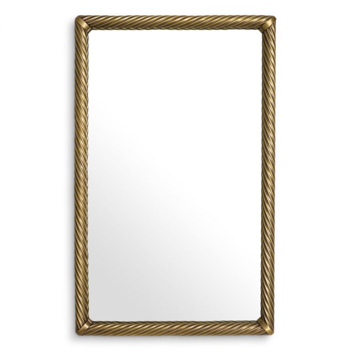 Mirror Salvi rectangular vintage brass finish