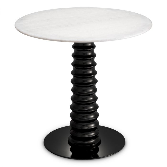 Dining Table Verano black finish white marble top