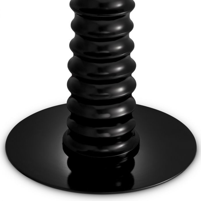 Dining Table Verano black finish white marble top