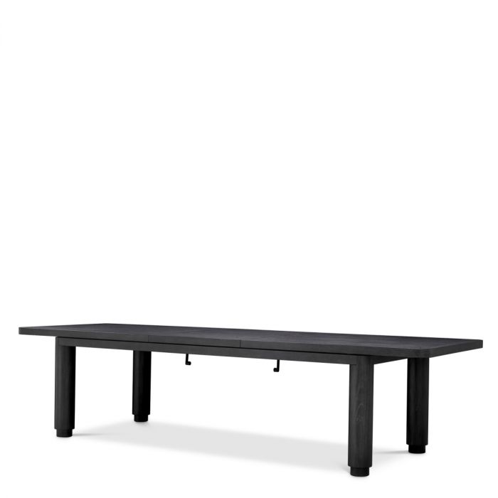 Extendable Dining Table Atelier S charcoal grey oak veneer