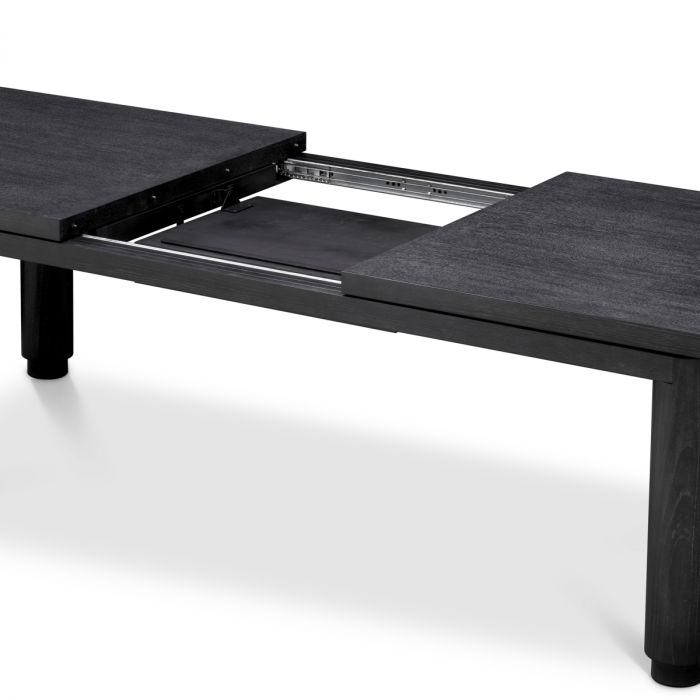 Extendable Dining Table Atelier S charcoal grey oak veneer