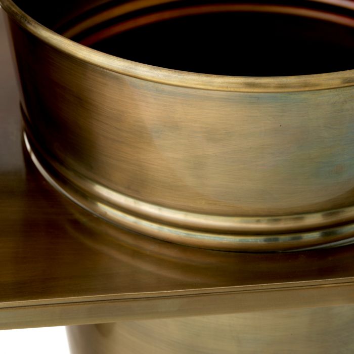 Display Rack Maison des Fleurs vintage brass finish incl 6 buckets