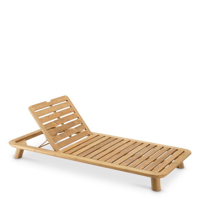 Outdoor Daybed Weston Single natural teak viola sand