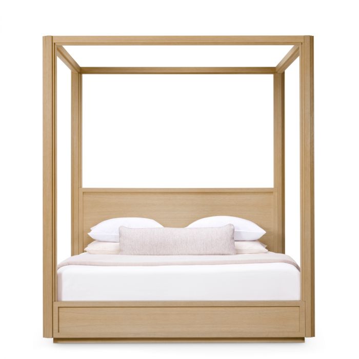 Canopy Bed Tribeca natural oak veneer King size