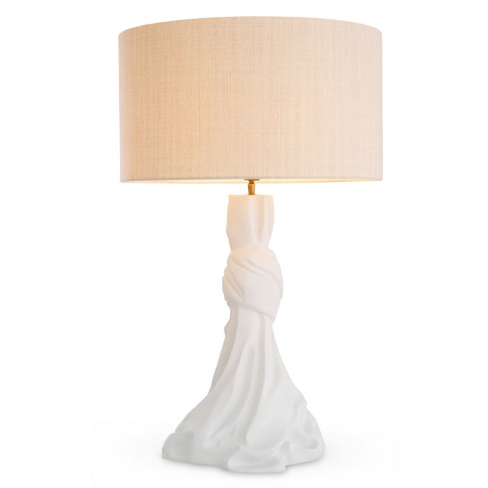 Table Lamp Banyan white finish incl shade