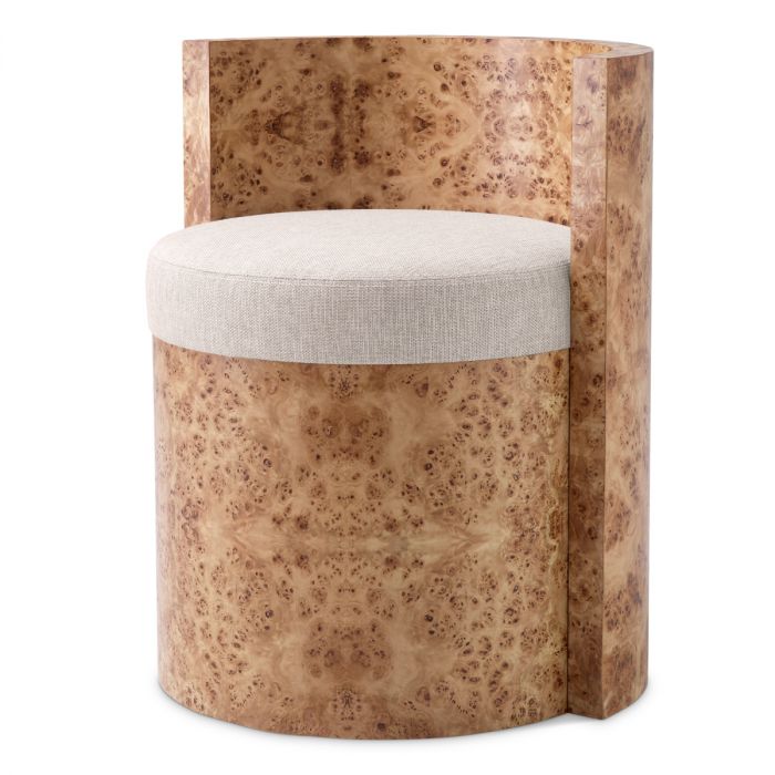 Chair Arcadia light brown mappa burl veneer loki natural