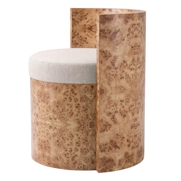 Chair Arcadia light brown mappa burl veneer loki natural