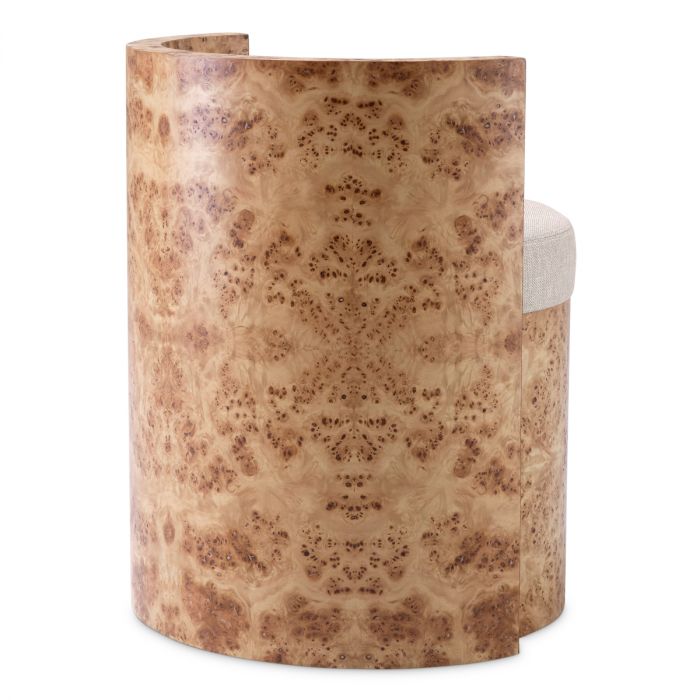 Chair Arcadia light brown mappa burl veneer loki natural