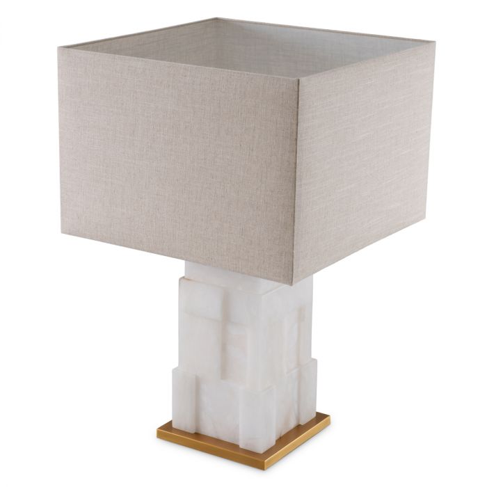 Table Lamp Fabiano alabaster incl shade