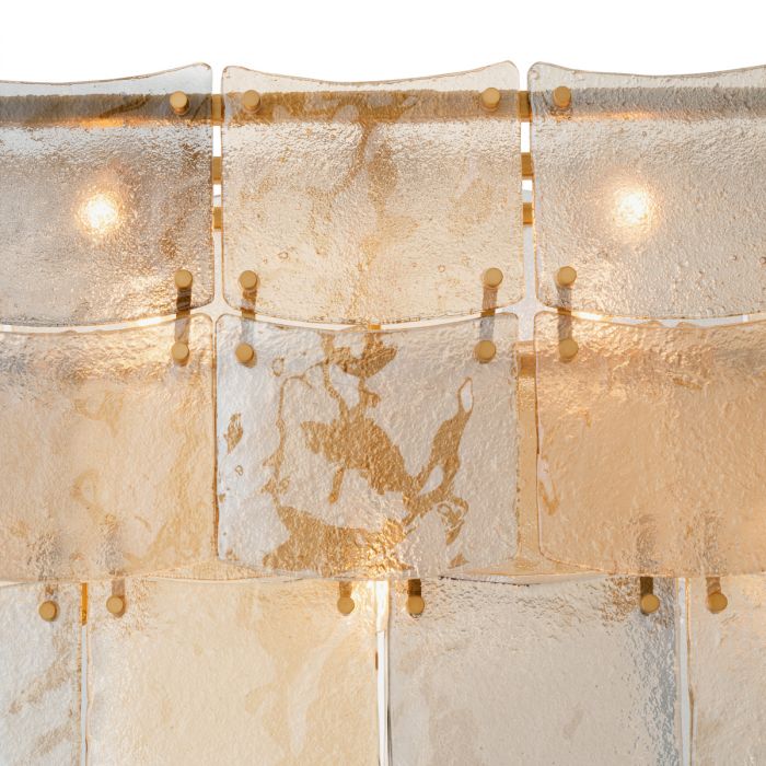 Chandelier Laurent rectangular antique brass finish