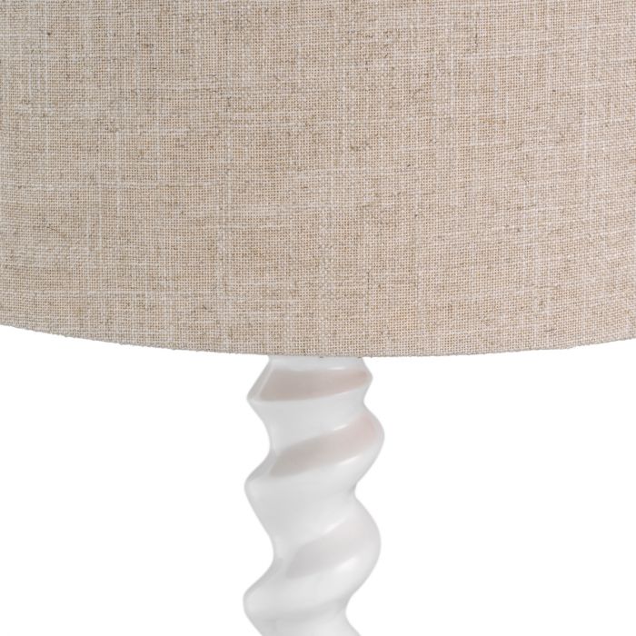 Table Lamp Massimo piano white finish incl shade