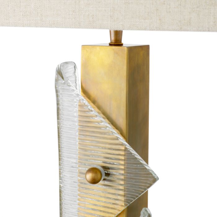 Table Lamp Mirabella vintage brass finish incl shade