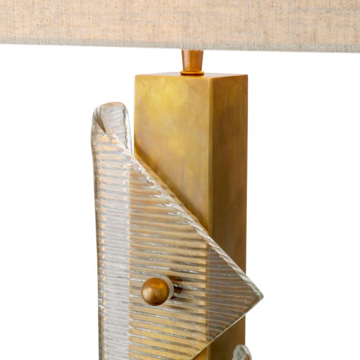 Table Lamp Mirabella vintage brass finish incl shade