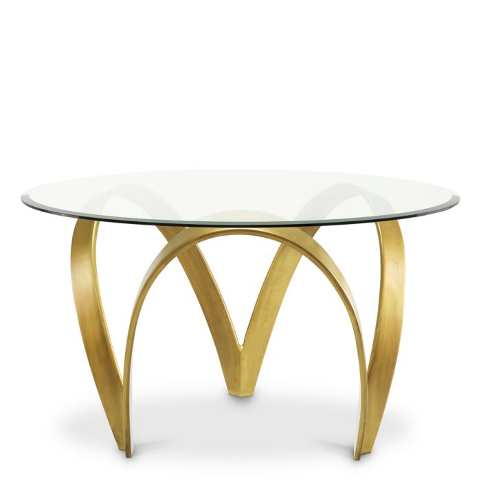 Dining Table Soquel vintage brass finish