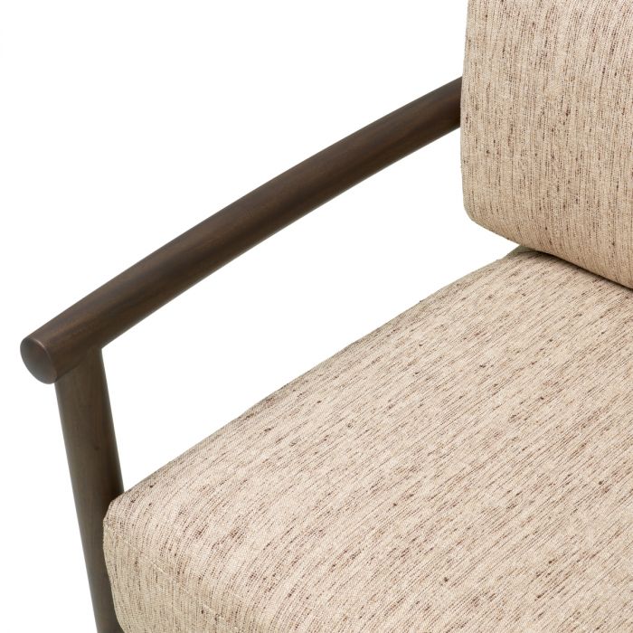 Chair Ombria mocha mahogany wood beckett beige
