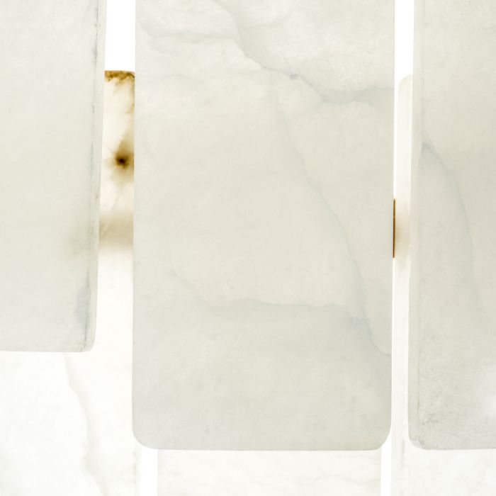 Chandelier Greyson XL antique brass finish alabaster