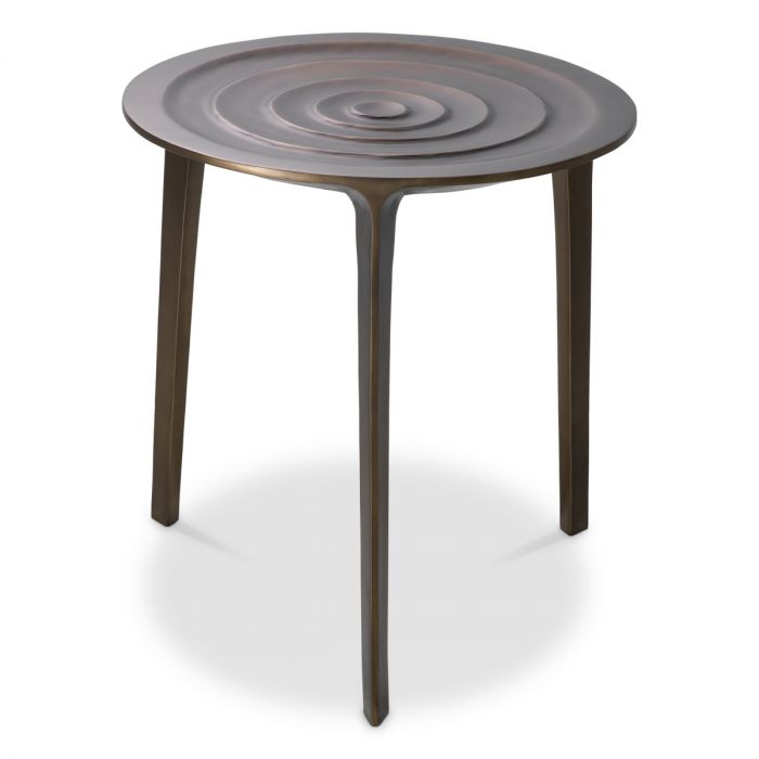 Side Table Granito bronze finish