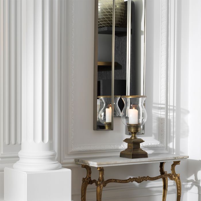 Mirror Novella brushed steel finish