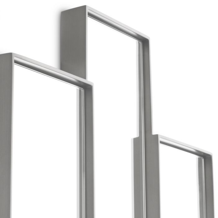Mirror Novella brushed steel finish