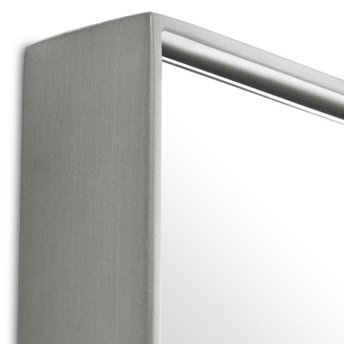 Mirror Novella brushed steel finish