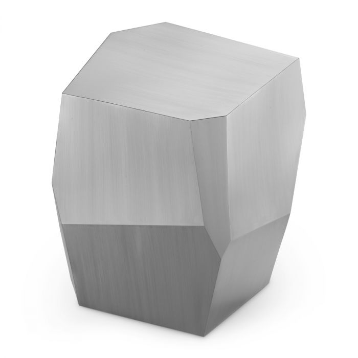 Side Table Ramiro brushed steel finish