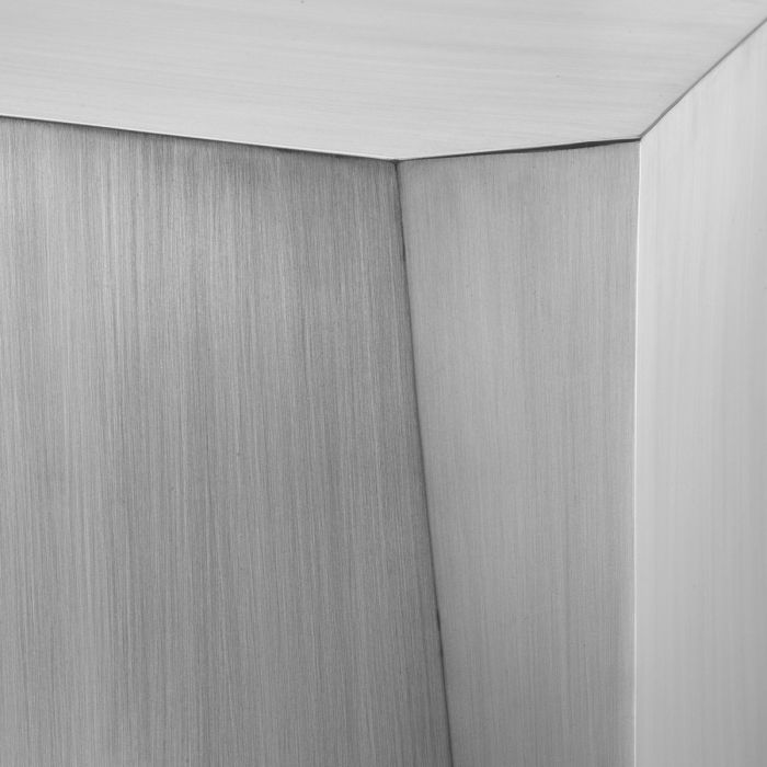 Side Table Ramiro brushed steel finish