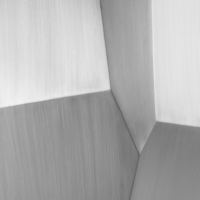 Side Table Ramiro brushed steel finish