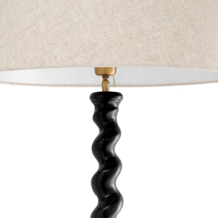 Floor Lamp Massimo piano black finish incl shade
