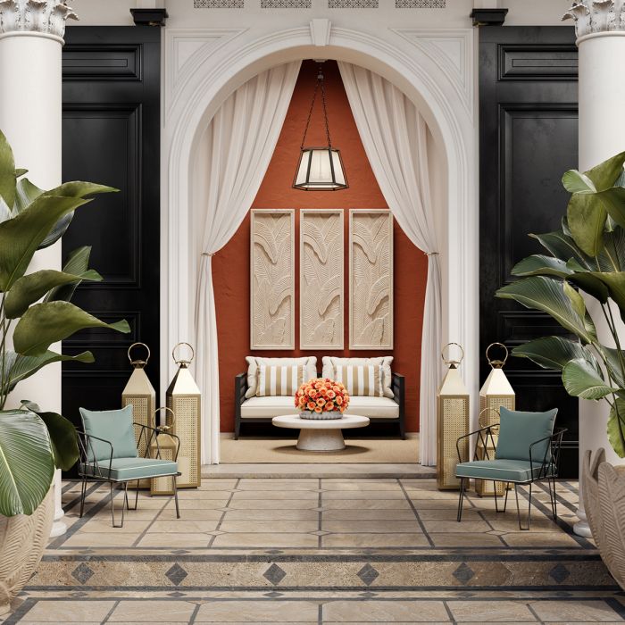 Outdoor Sofa Ocean Club S black sunbrella canvas