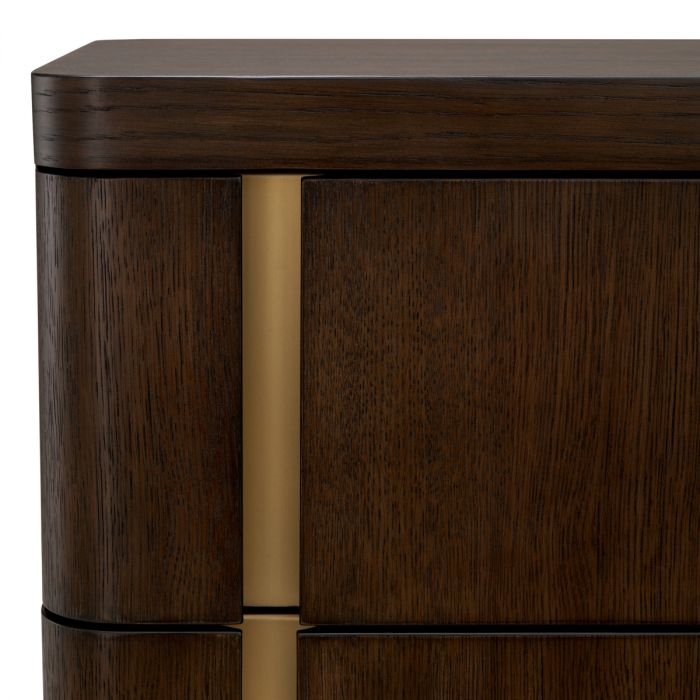Nightstand Modesto S mocha oak veneer