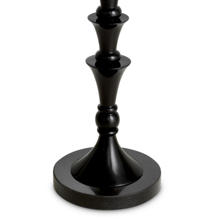 Floor Lamp Arabella piano black finish incl shade