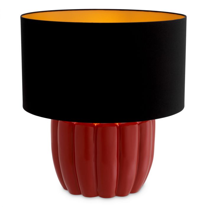 Table Lamp Barocco red finish incl shade